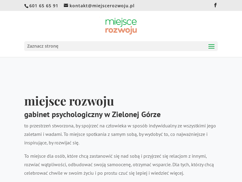 Małgorzata Grudzińska Miejsce Rozwoju Gabinet Psychologiczny